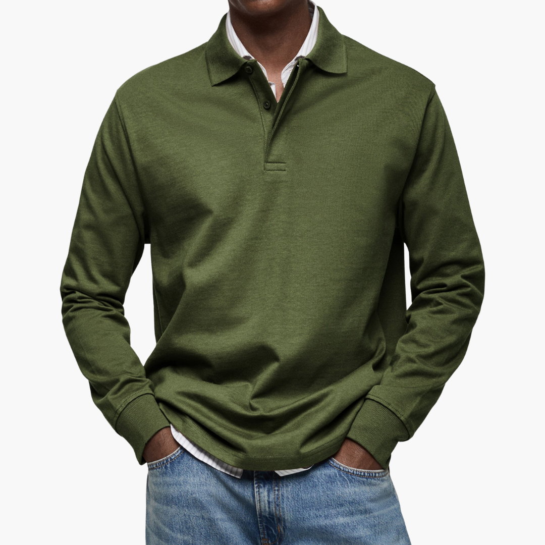 Sebastian | Herren Langarm-Poloshirt mit Kragen