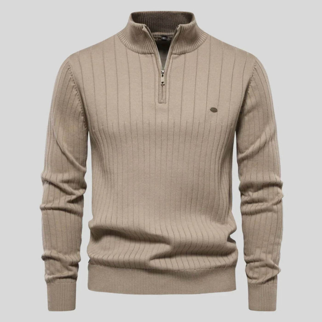 Christian | Herren Half-Zip Pullover mit Stehkragen