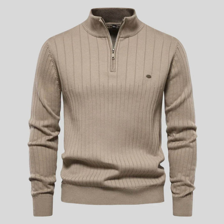 Christian | Herren Half-Zip Pullover mit Stehkragen