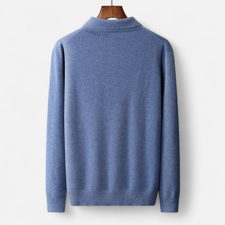 Felix | Herren Merino Polo Pullover mit Kragen