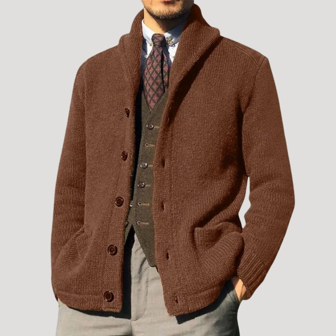 Benedikt | Men's cardigan with shawl collar