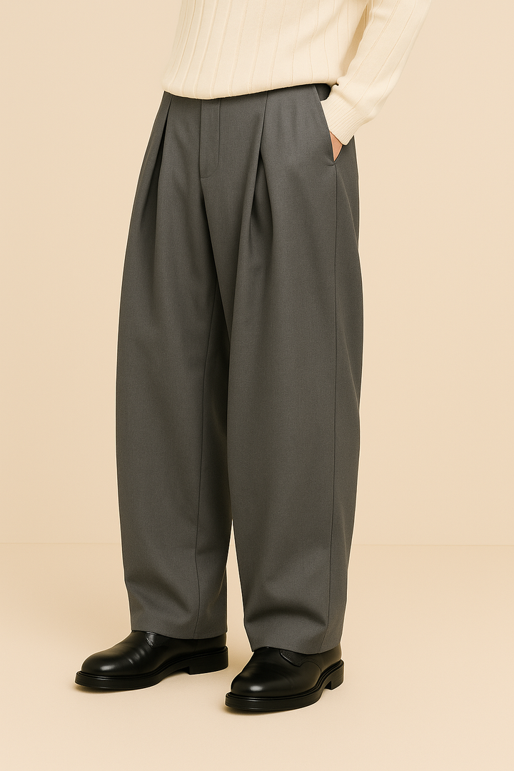 Silas | Herren Bundfaltenhose mit weitem Bein