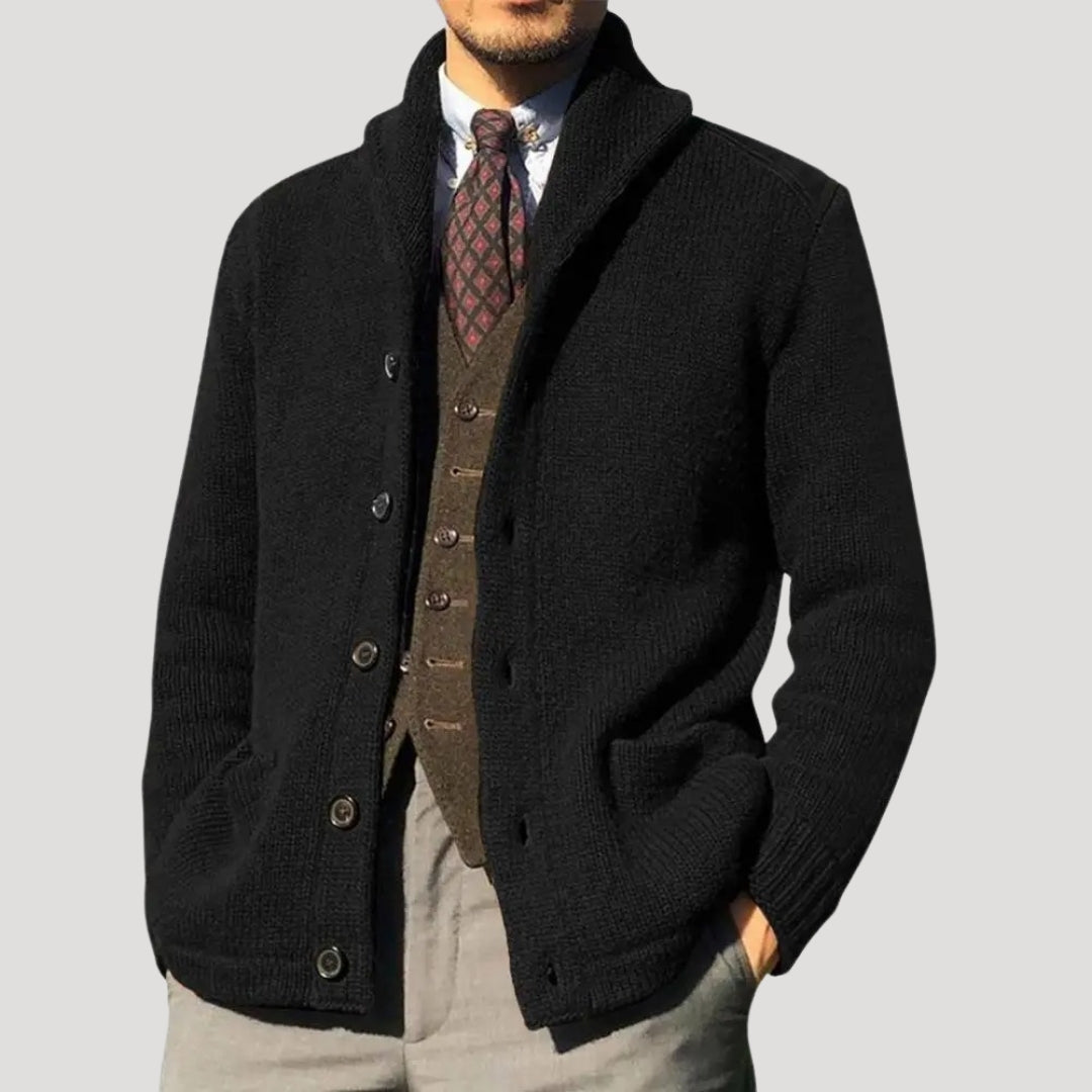 Benedikt | Men's cardigan with shawl collar