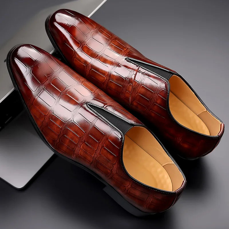 Oliver | Herren Slip-On Businessschuhe mit strukturierter Oberfläche