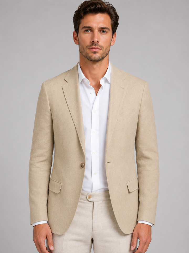Felix | Herren Sommerblazer im Leinen-Look mit taillierter Passform