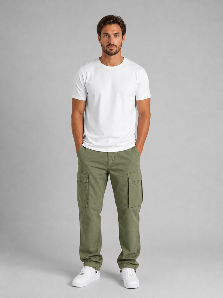 Elias | Herren Cargo-Hose mit lockerer Passform und Utility-Taschen