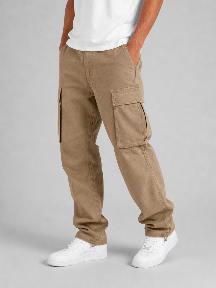Elias | Herren Cargo-Hose mit lockerer Passform und Utility-Taschen
