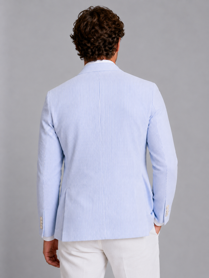 Oliver | Herren Gestreifter Sommerblazer mit taillierter Passform