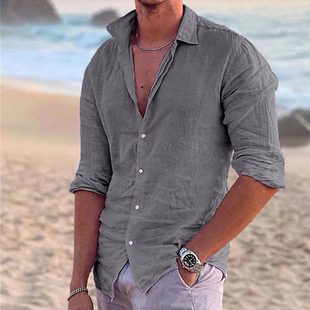 Julian | Herren Langarmhemd für den Sommer