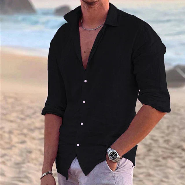 Julian | Herren Langarmhemd für den Sommer