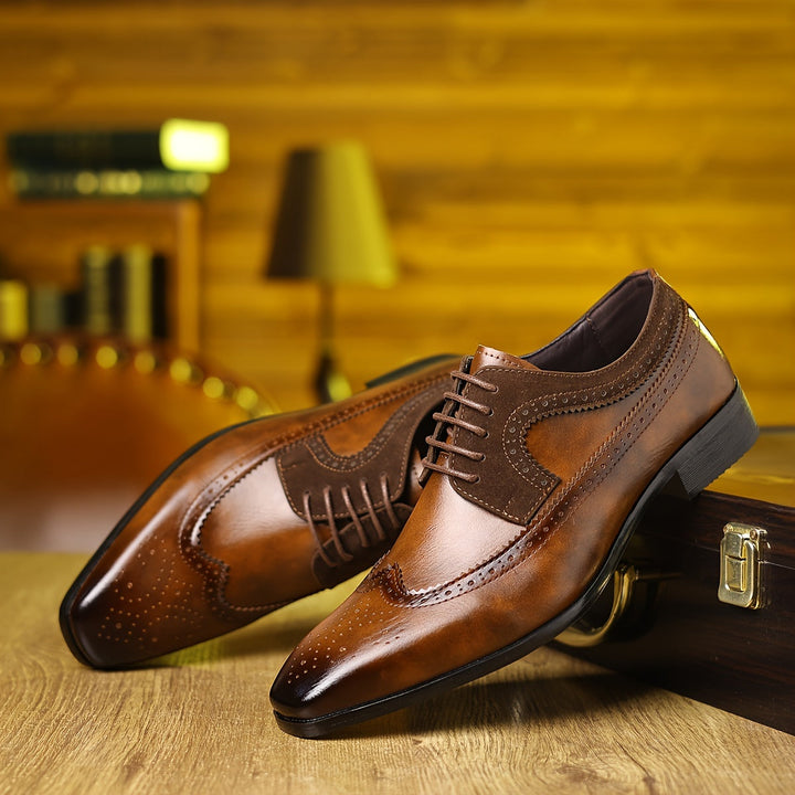 Nikolai | Herren Oxford Schuhe mit Brogue-Details