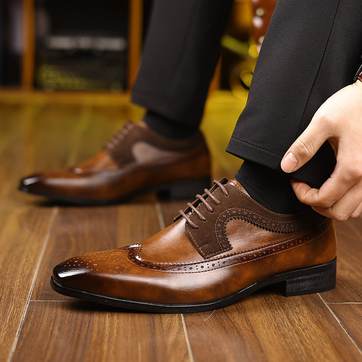 Nikolai | Herren Oxford Schuhe mit Brogue-Details