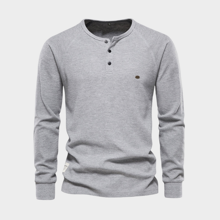 Herren Strickpullover mit Strickmuster - hellgrau
