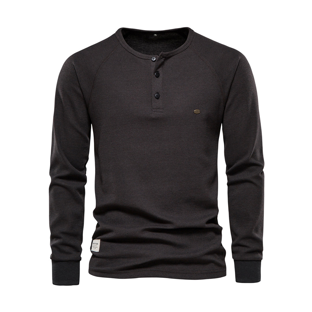 Herren Strickpullover mit Strickmuster - dunkelgrau