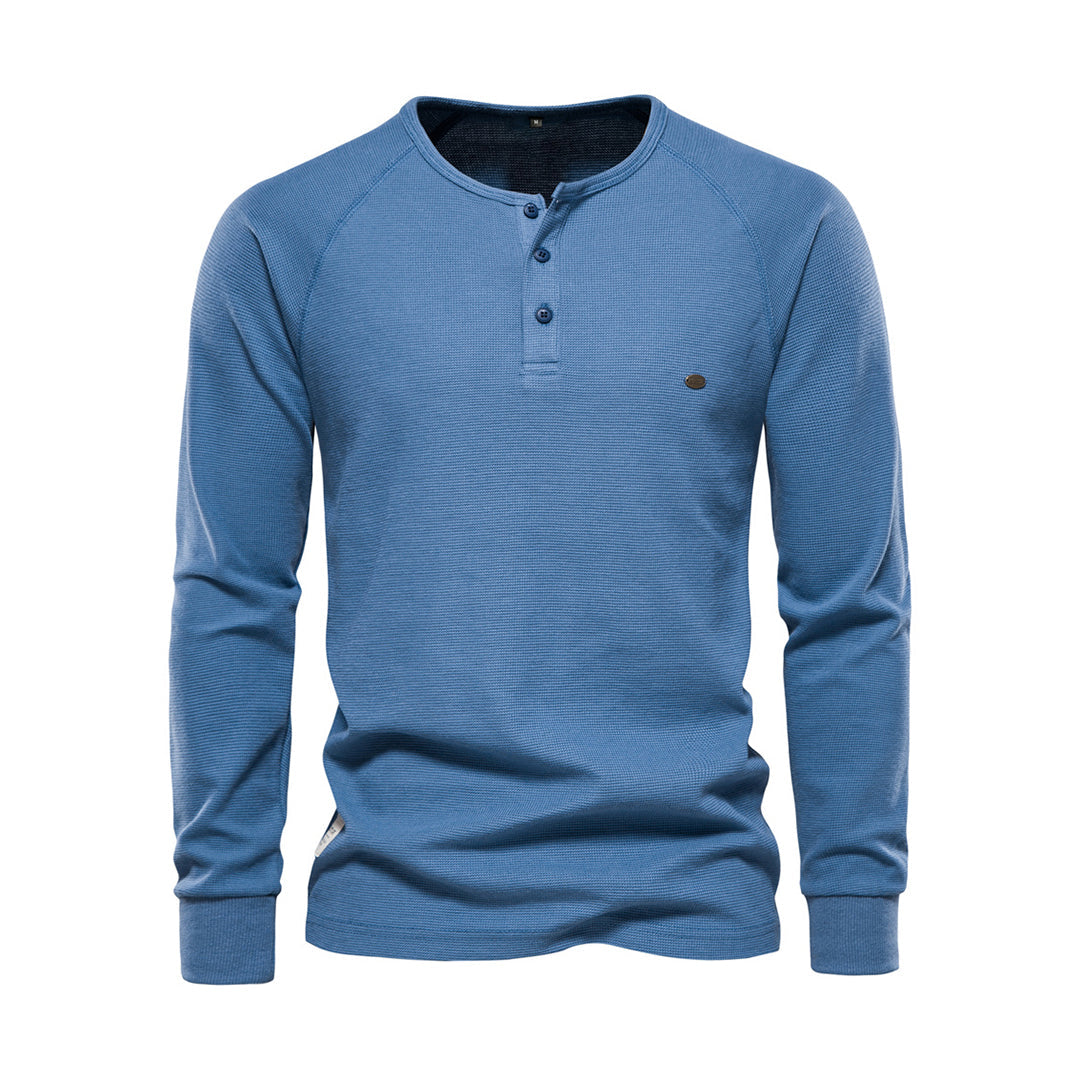 Herren Strickpullover mit Strickmuster - blau