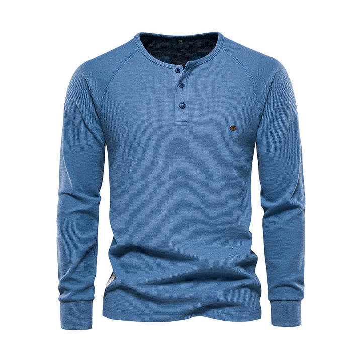 Herren Strickpullover mit Strickmuster - blau