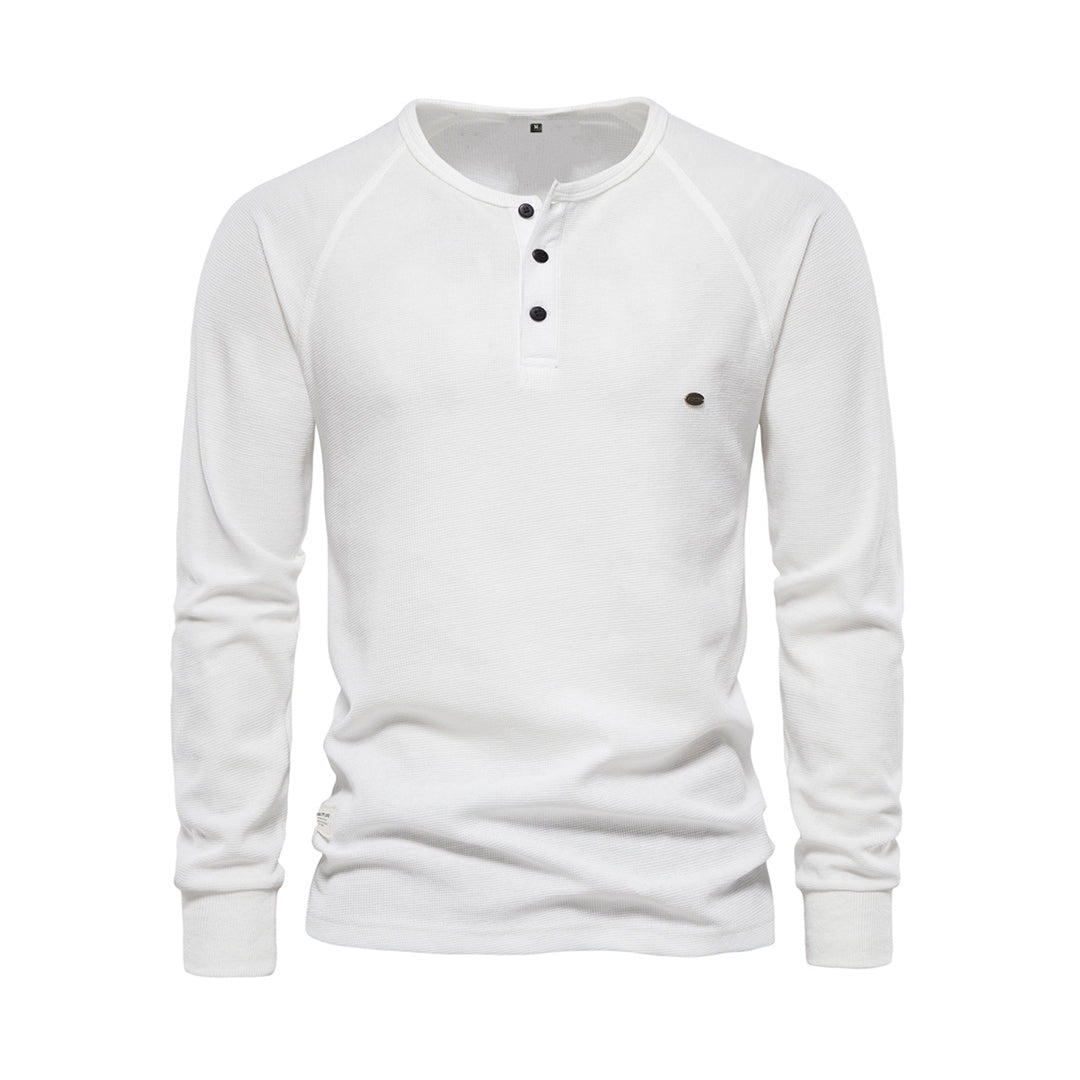 Herren Strickpullover mit Strickmuster - weiß