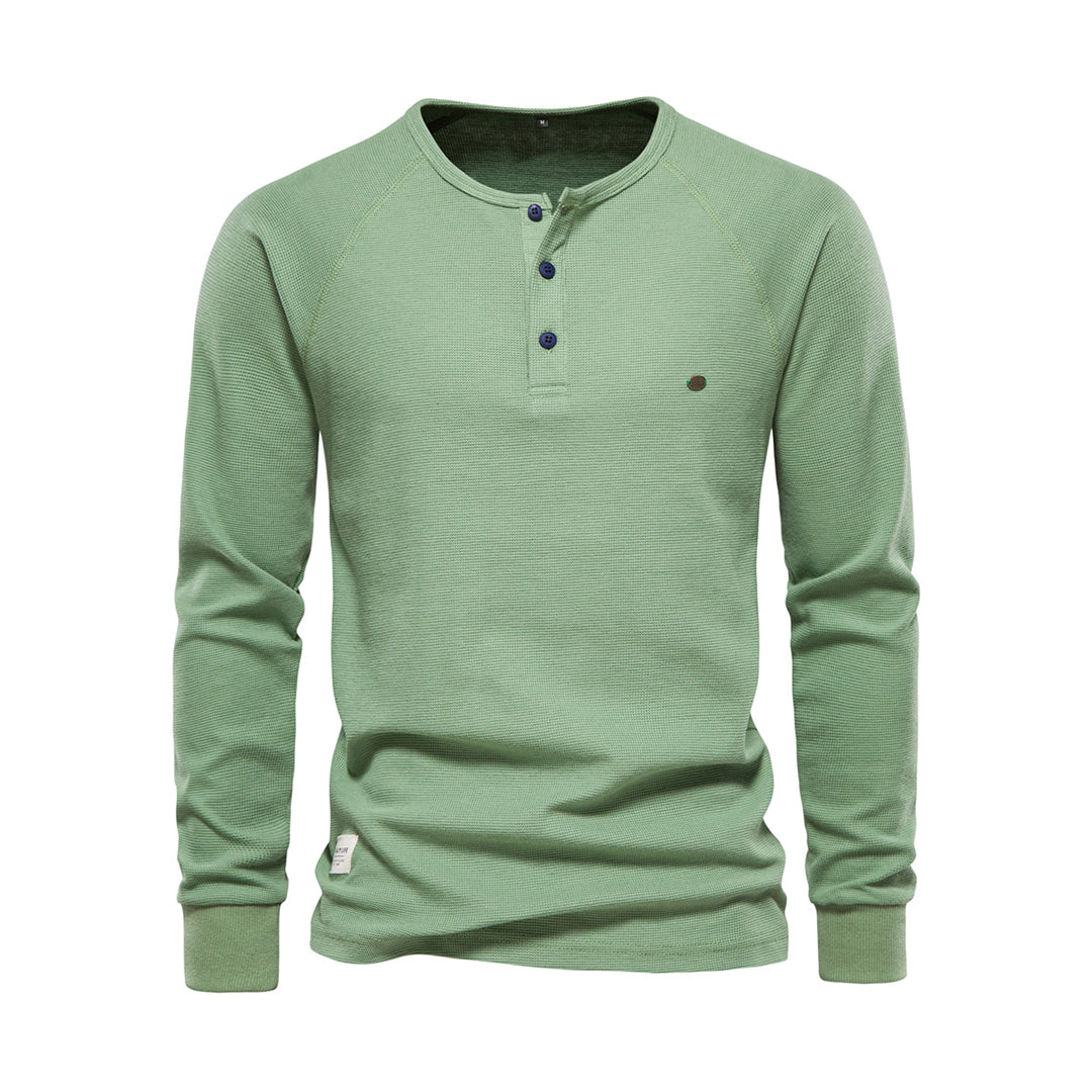 Herren Strickpullover mit Strickmuster - grün