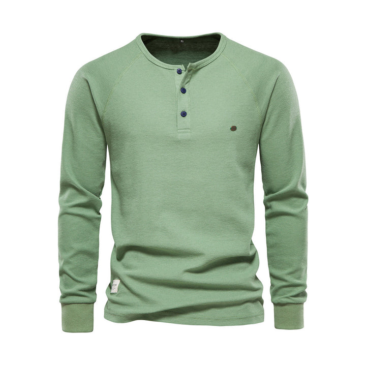 Herren Strickpullover mit Strickmuster - grün