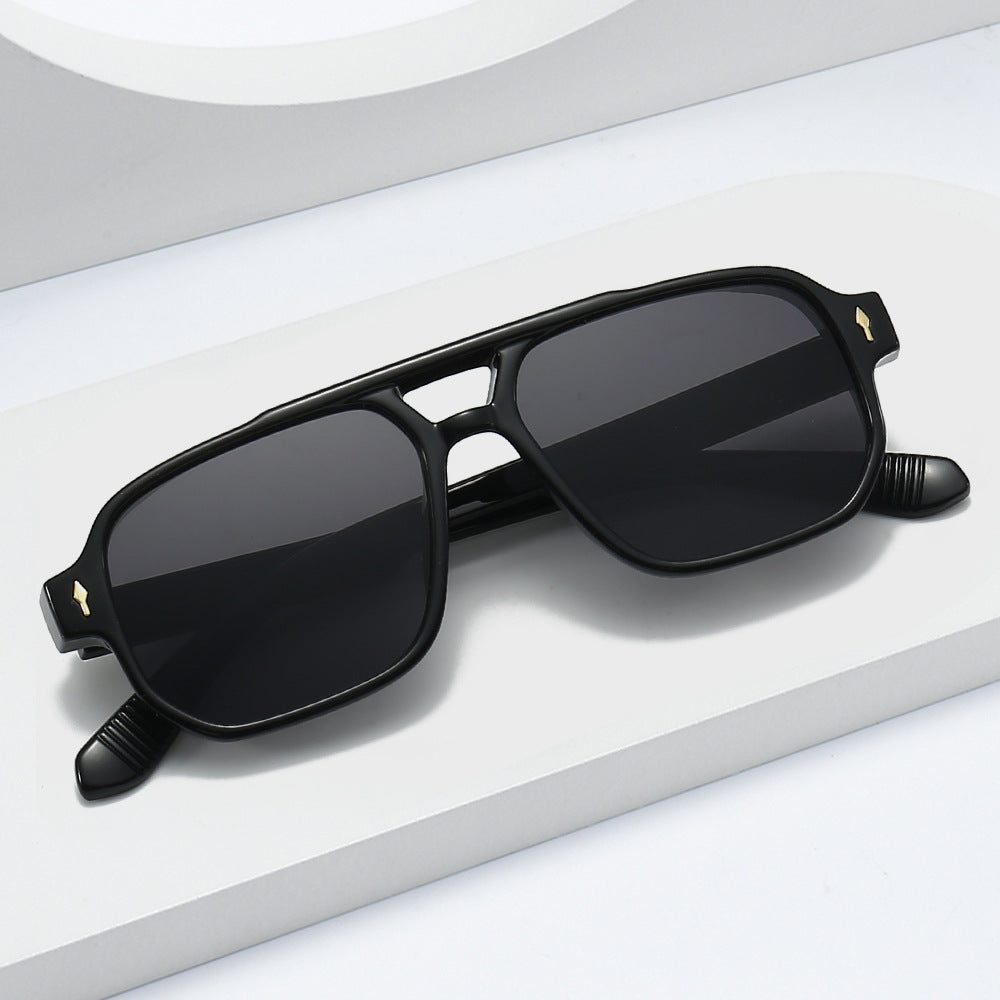 Herren Sonnenbrille | Übergroße Eckige Form und Getönte Gläser | Moderner Fashion-Look