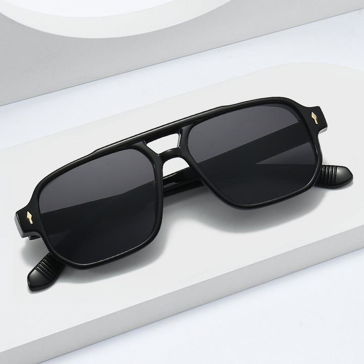 Herren Sonnenbrille | Übergroße Eckige Form und Getönte Gläser | Moderner Fashion-Look