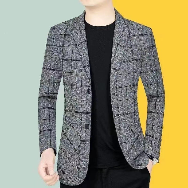 Herren Karo-Blazer | Klassisches Karomuster und Taillierte Passform | Smart-Casual-Eleganz