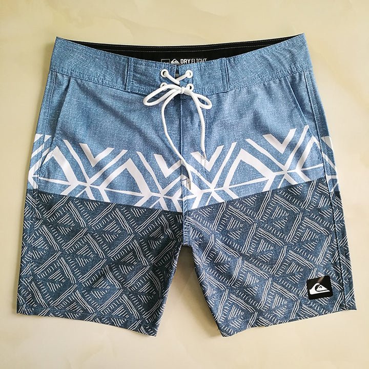 Herren Boardshorts | Kordelzugbund und Geometrisches Muster | Perfekt für Strand und Sommer