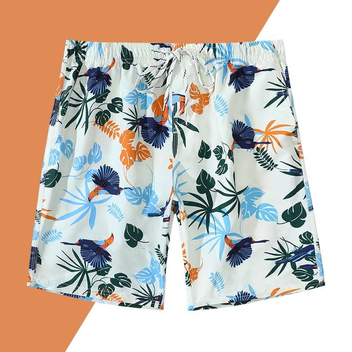 Herren Badeshorts | Tropisches Blumenmuster und Lockere Passform | Perfekt für Strand und Urlaub