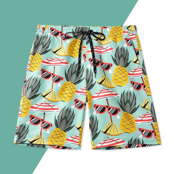 Herren Badeshorts | Tropisches Blumenmuster und Lockere Passform | Perfekt für Strand und Urlaub