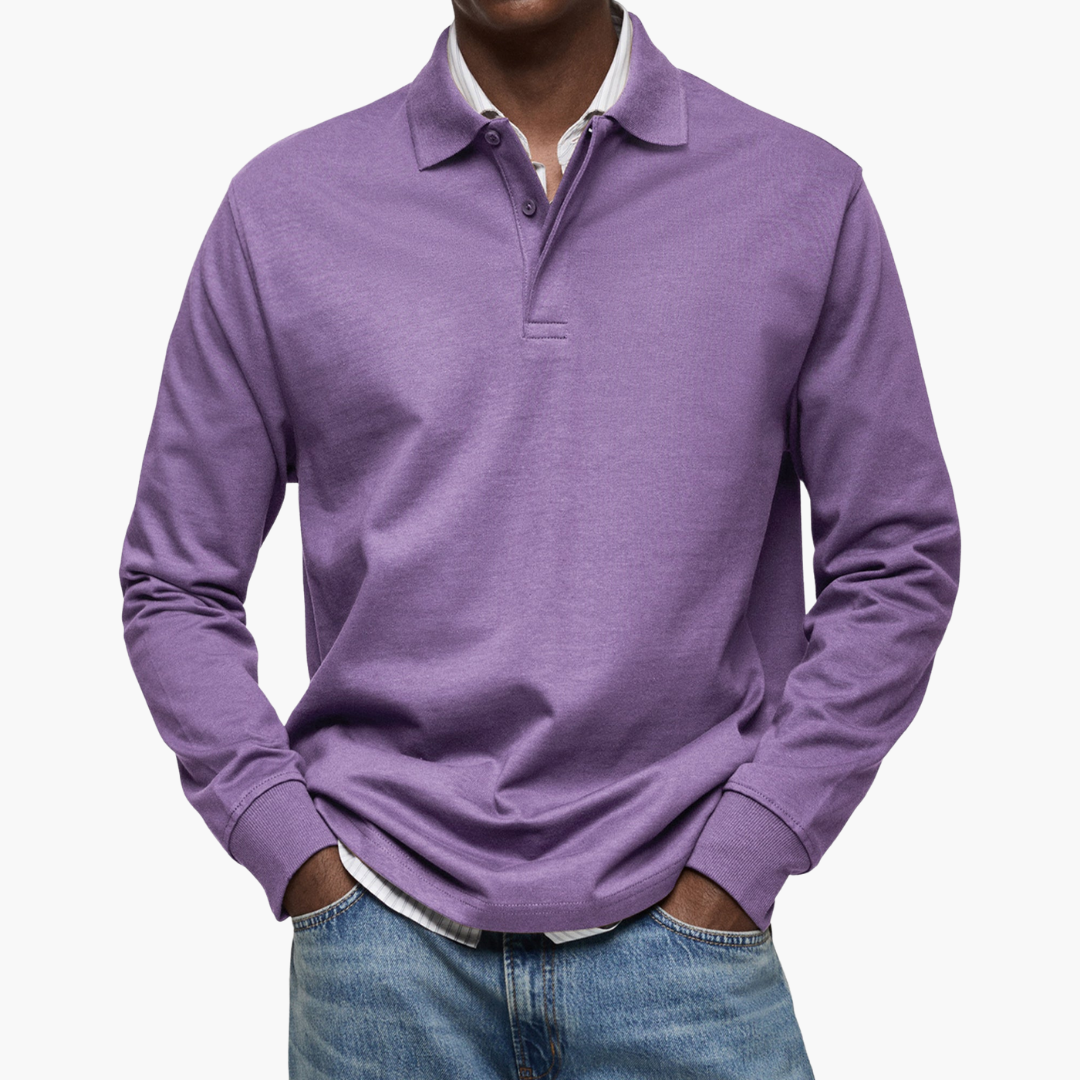 Sebastian | Herren Langarm-Poloshirt mit Kragen