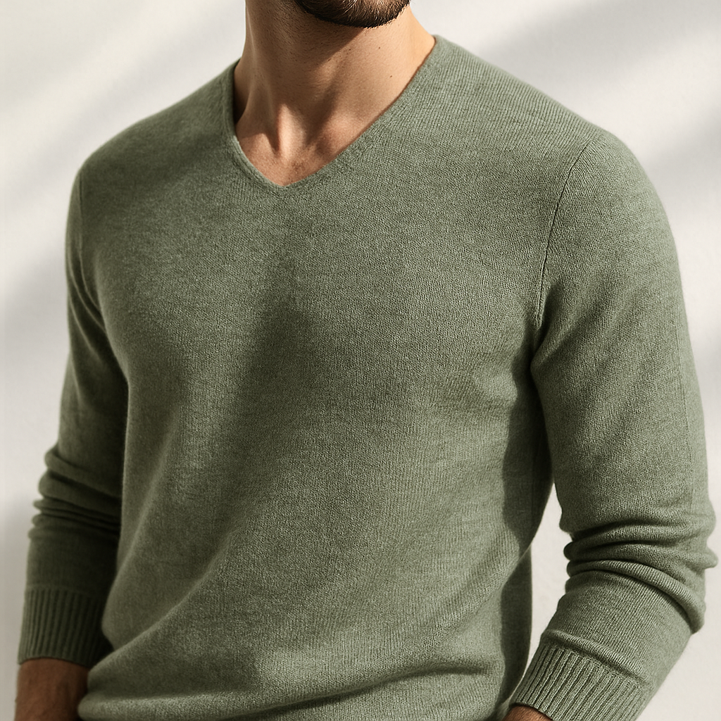 Matteo | Herren Kaschmir Pullover mit V-Ausschnitt