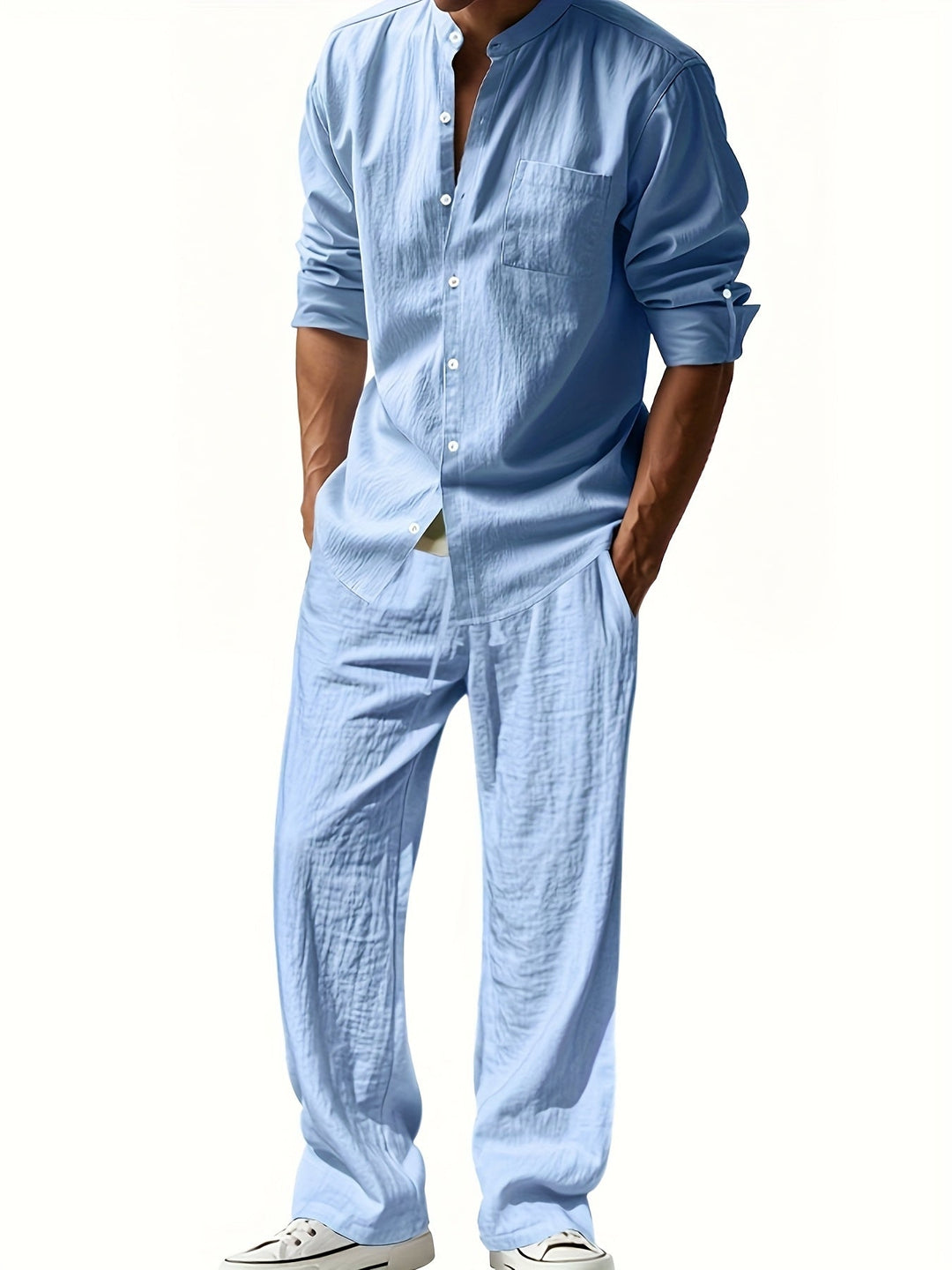 Damian | Herren Leinen Set mit Hemd und Hose