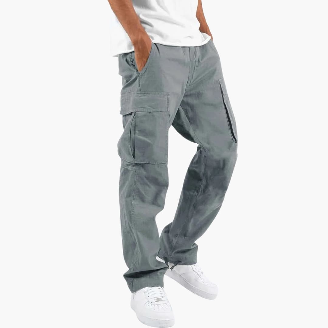 SwissFellas Herren Cargohose mit Mehrtaschen-Design und geradem Bein, bequeme Passform