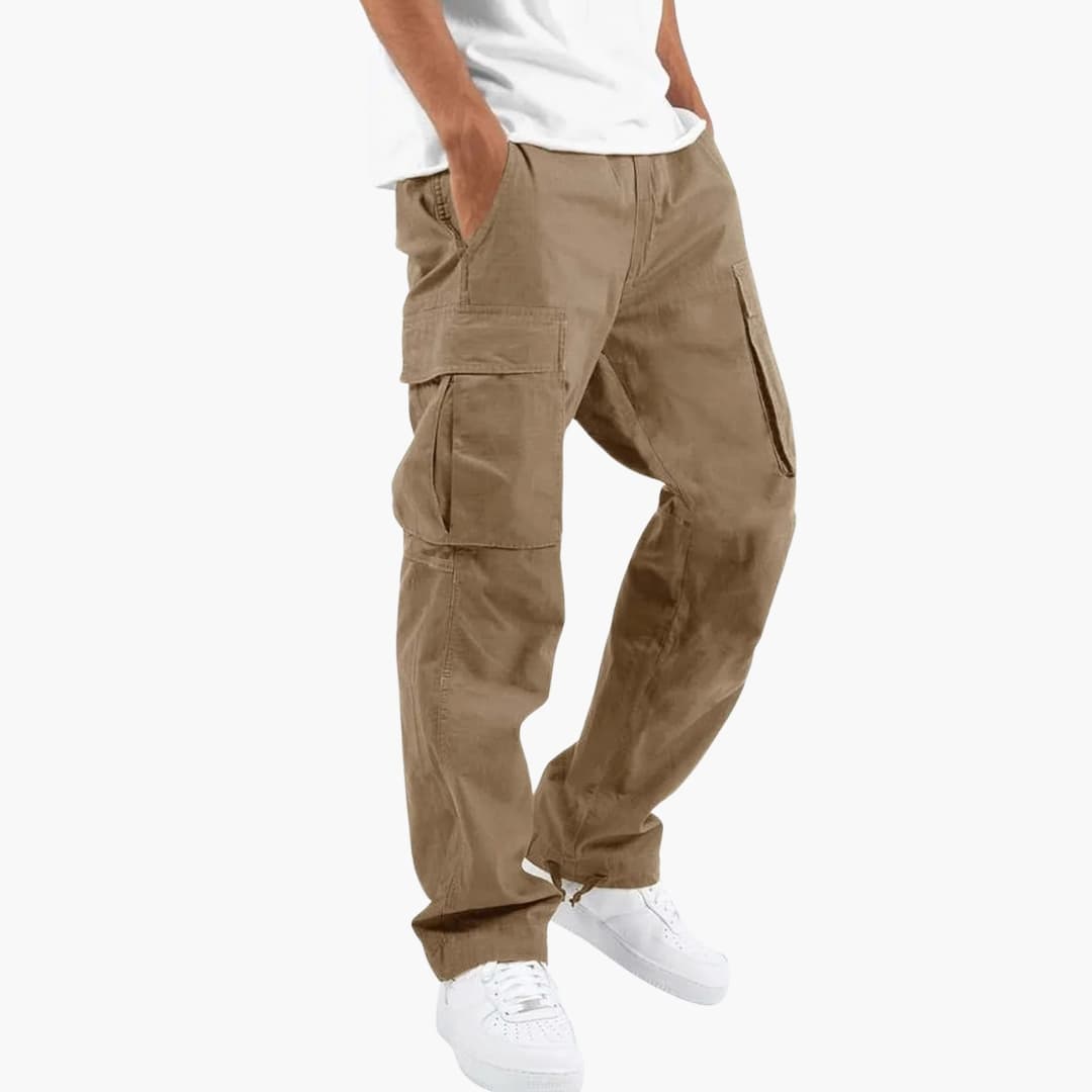 SwissFellas Herren Cargohose mit Mehrtaschen-Design und geradem Bein, bequeme Passform