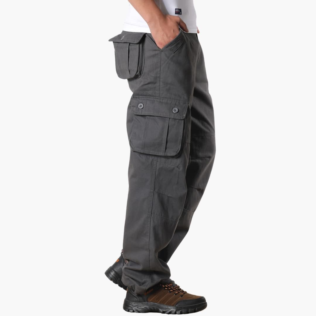 SwissFellas Herren Cargohose mit Cargotaschen und geradem Bein, reguläre Passform