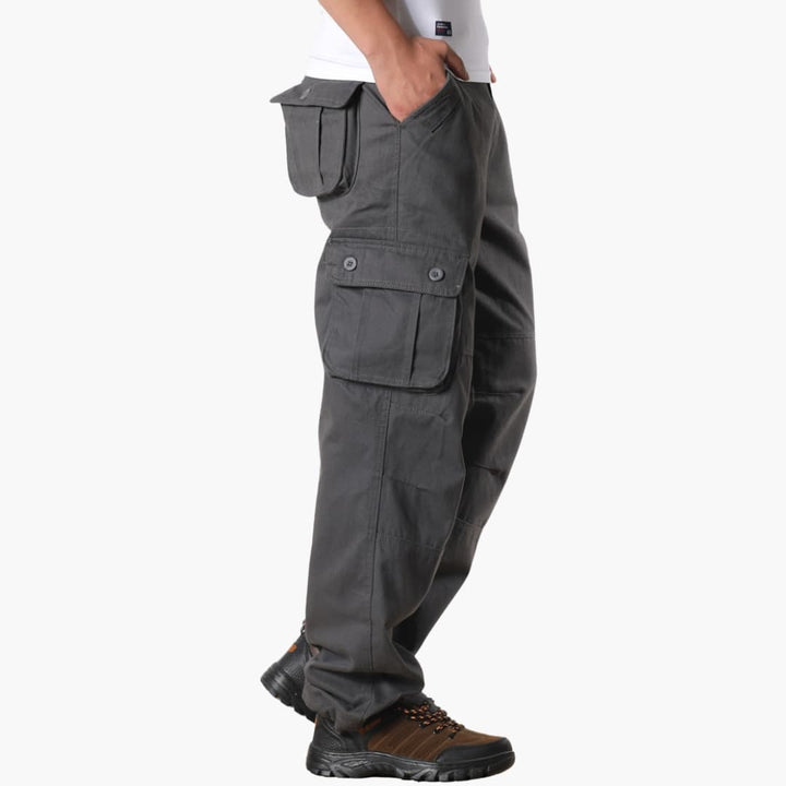 SwissFellas Herren Cargohose mit Cargotaschen und geradem Bein, reguläre Passform