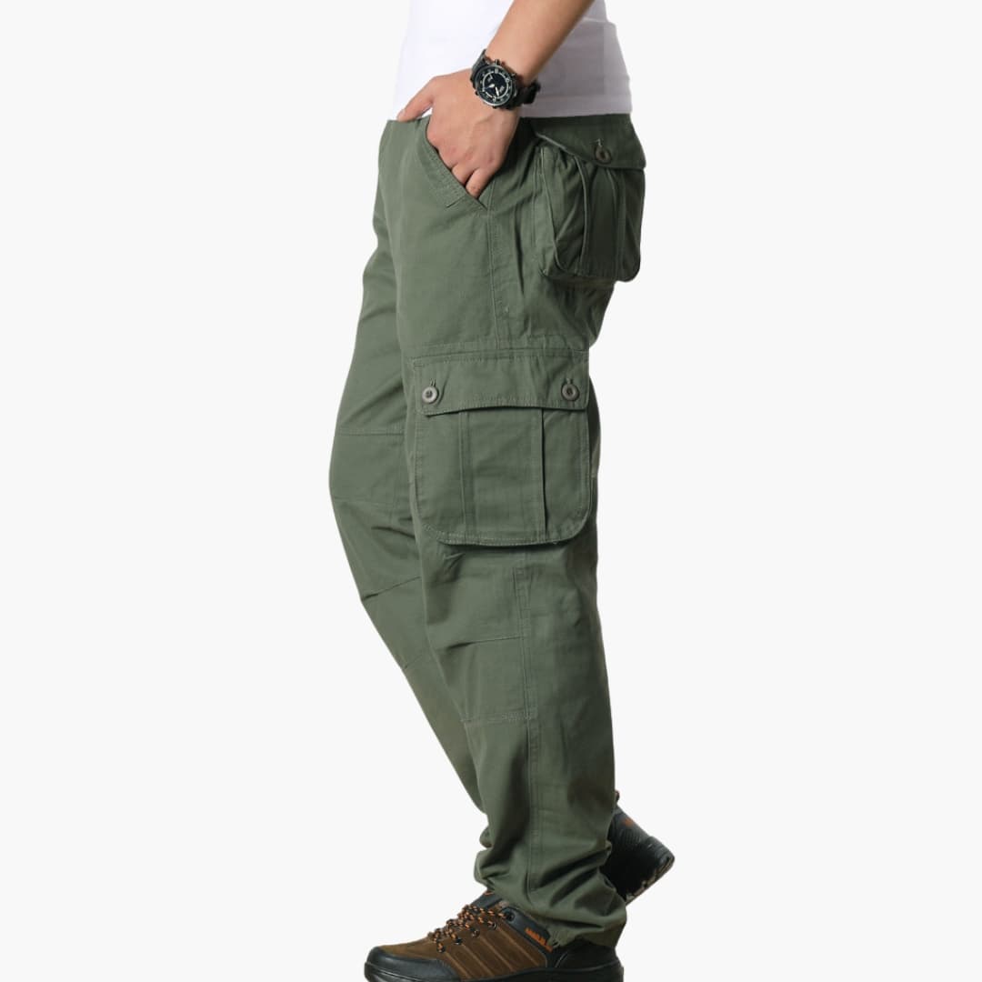 SwissFellas Herren Cargohose mit Cargotaschen und geradem Bein, reguläre Passform