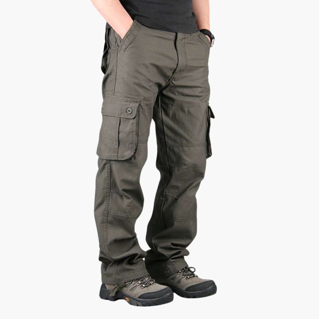 SwissFellas Herren Cargohose mit Cargotaschen und geradem Bein, reguläre Passform