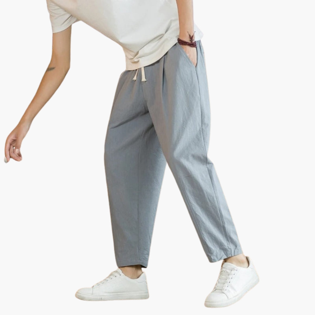 SwissFellas Herren Haremshose mit schmal zulaufendem Bein, lockere Passform