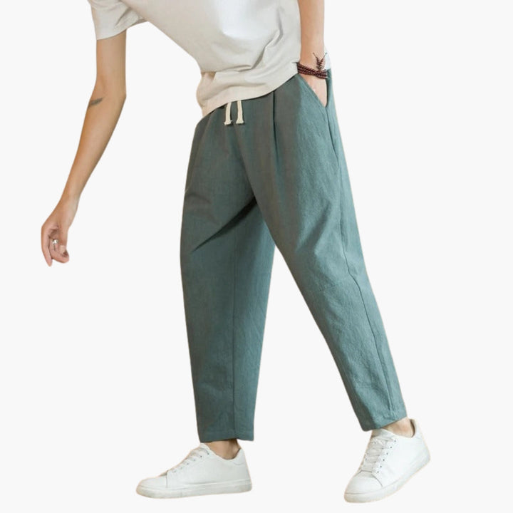 SwissFellas Herren Haremshose mit schmal zulaufendem Bein, lockere Passform