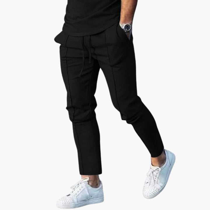 SwissFellas Herren Cargo Jogginghose mit Cargotaschen, schmale Passform