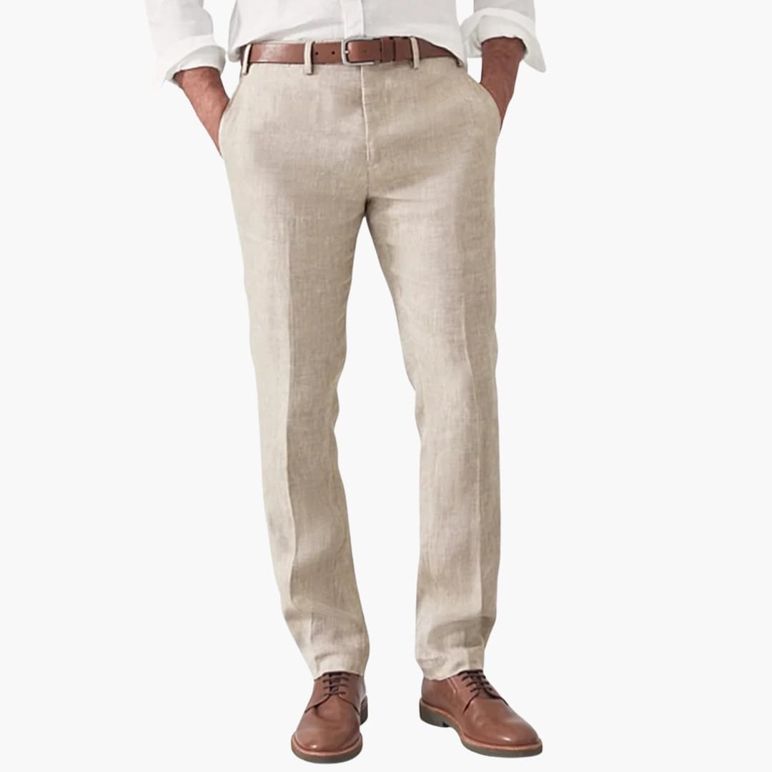 SwissFellas Herren Business Hose mit geradem Bein, schmale Passform