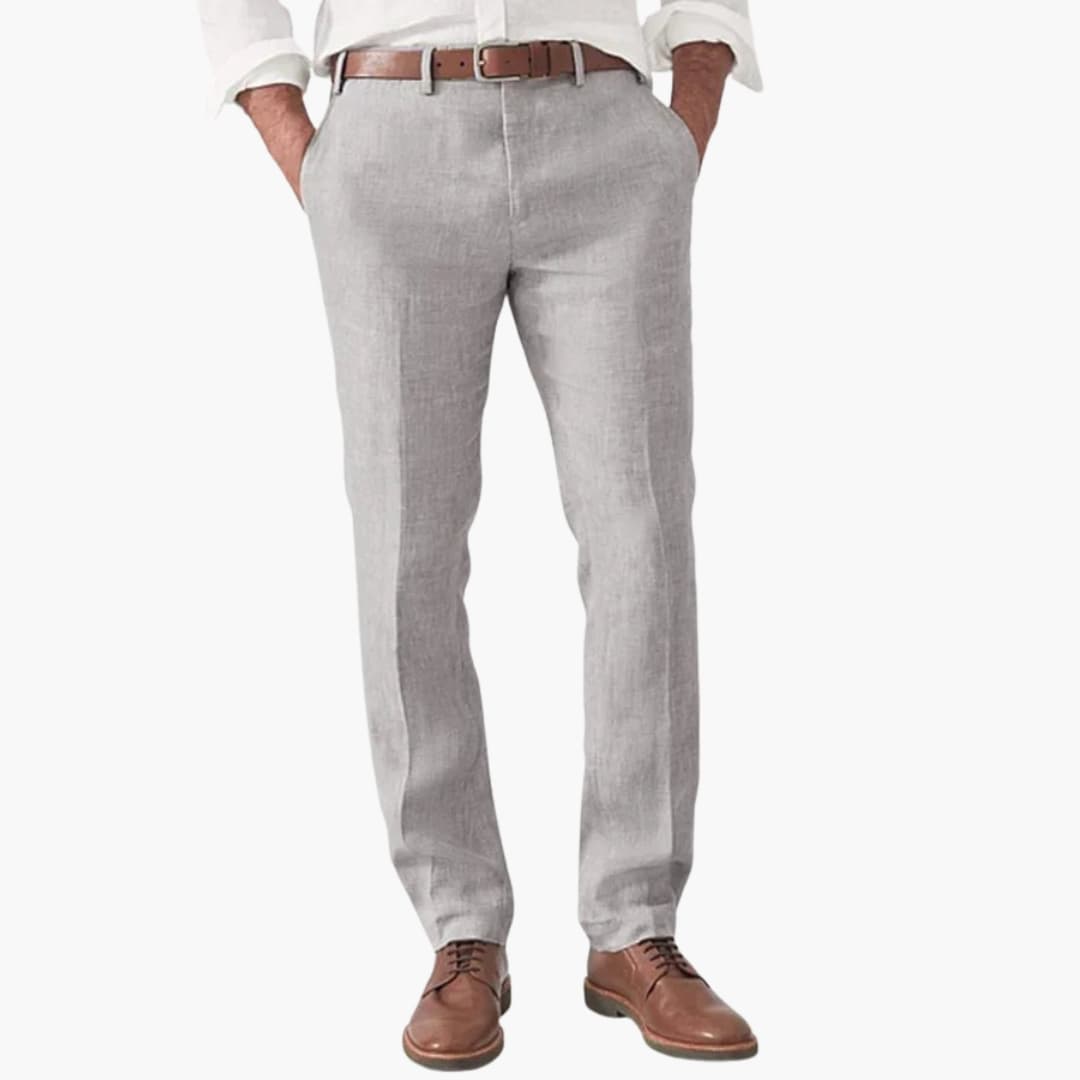 SwissFellas Herren Business Hose mit geradem Bein, schmale Passform