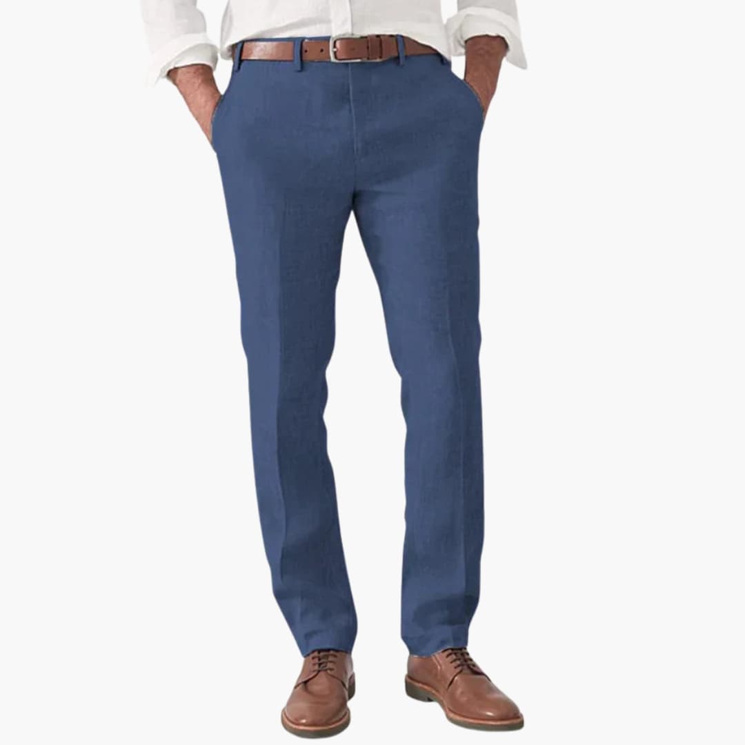 SwissFellas Herren Business Hose mit geradem Bein, schmale Passform