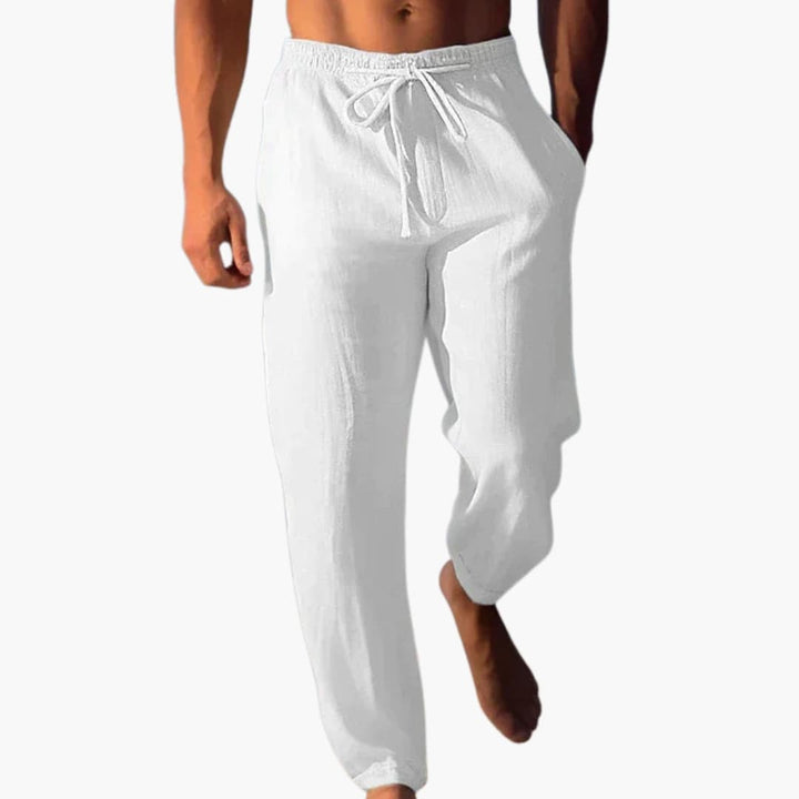 SwissFellas Herren Freizeithose mit Kordelzug und geradem Bein, bequeme Passform