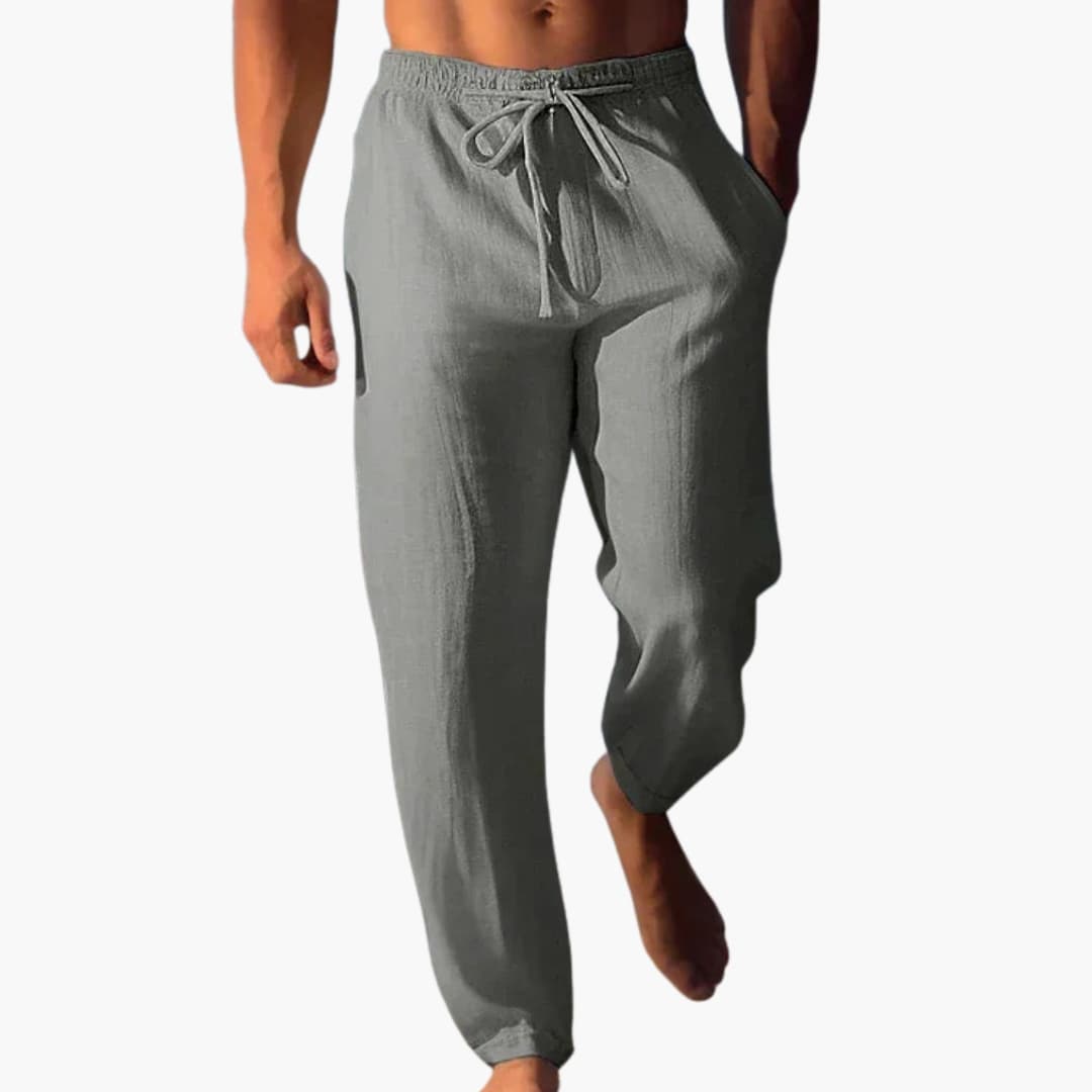 SwissFellas Herren Freizeithose mit Kordelzug und geradem Bein, bequeme Passform