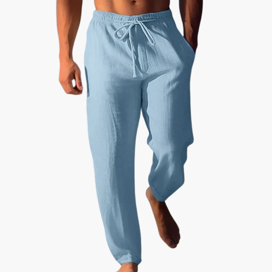 SwissFellas Herren Freizeithose mit Kordelzug und geradem Bein, bequeme Passform