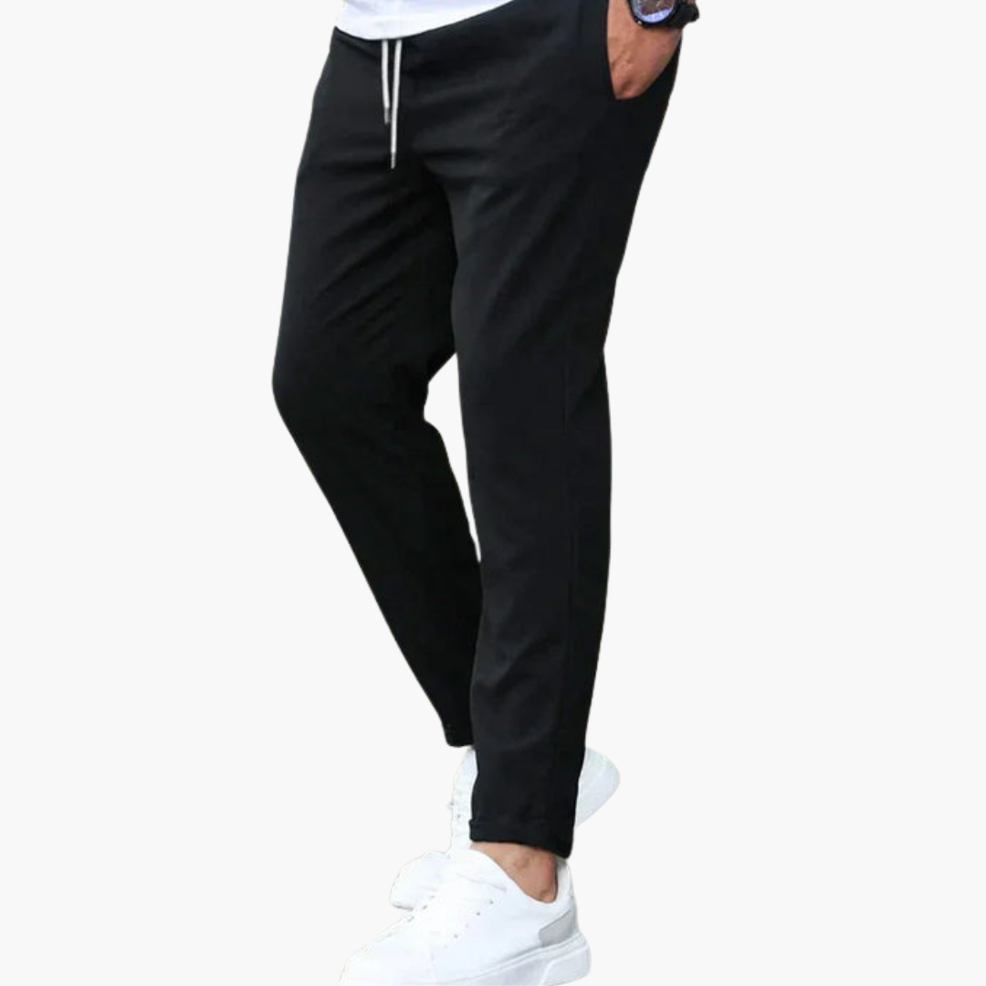 SwissFellas Herren Jogginghose mit Kordelzug und schmal zulaufendem Bein, reguläre Passform