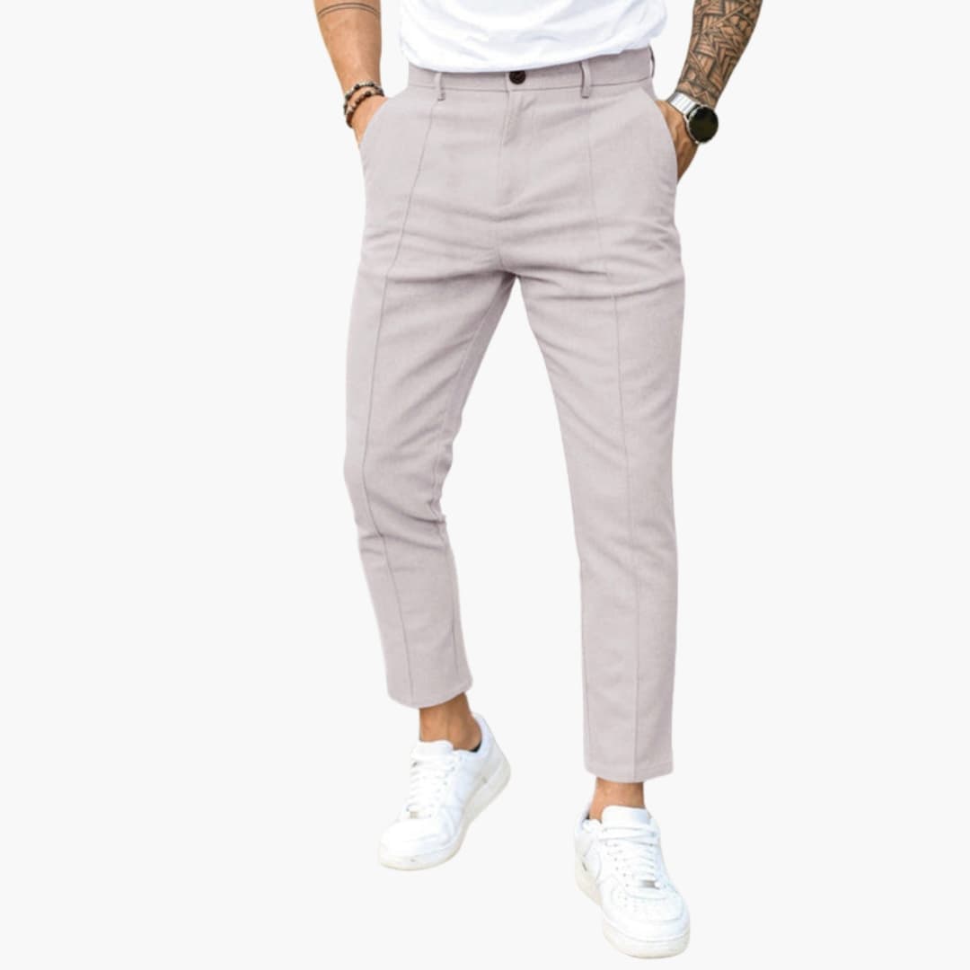 SwissFellas Herren Chinohose knöchellang, schmale Passform