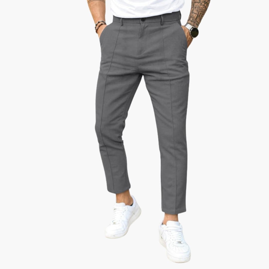 SwissFellas Herren Chinohose knöchellang, schmale Passform